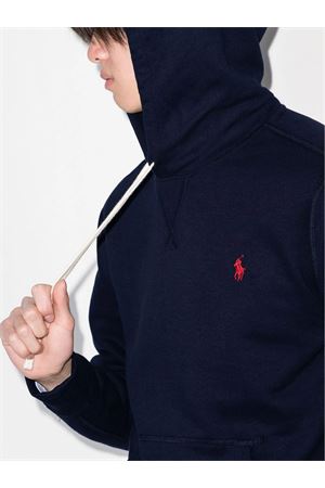 Blue cotton sweatshirt RALPH LAUREN | 710766778007NAVY